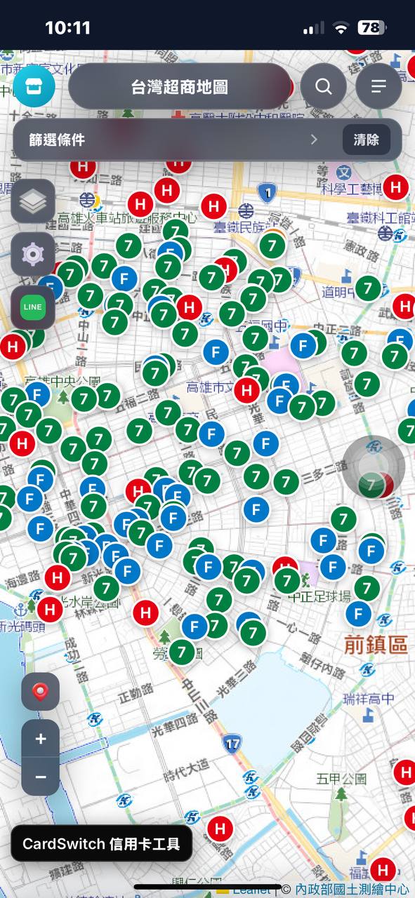 台灣超商地圖 全台門市